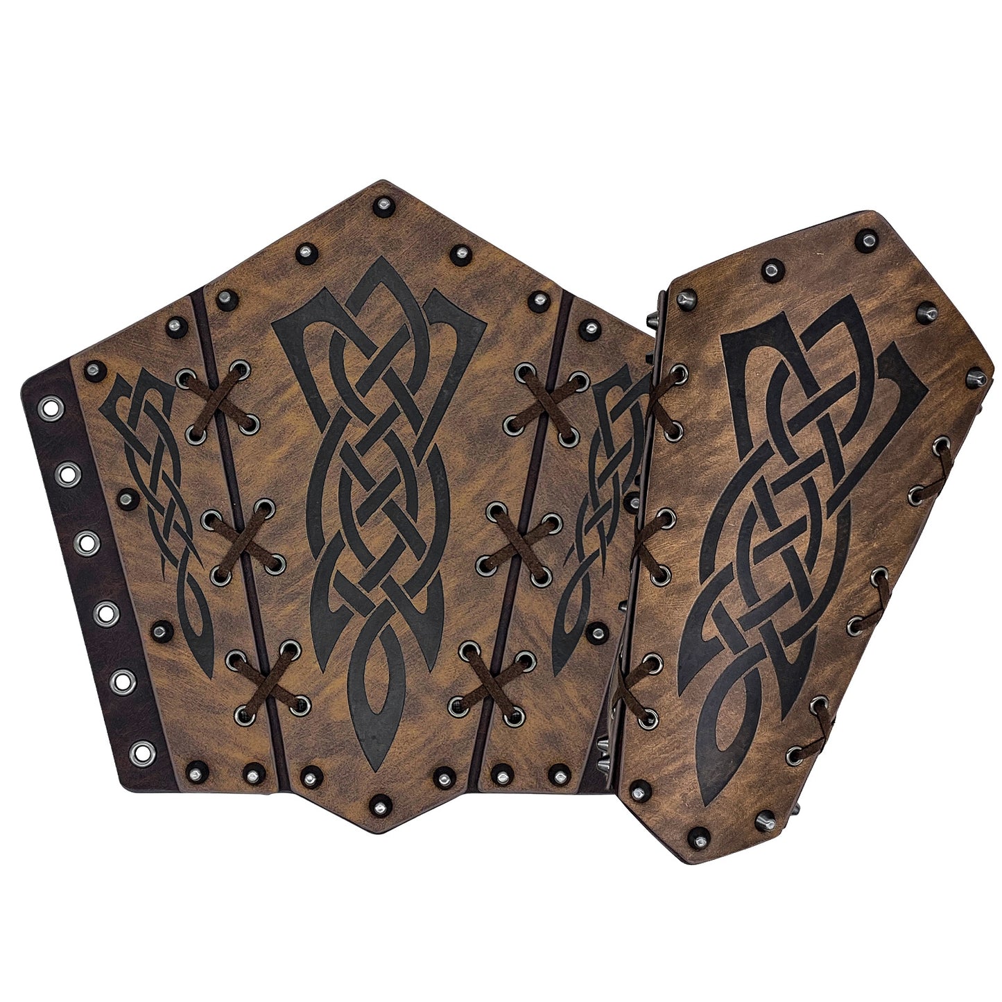 Medieval Embossed PU Leather Knight Arm Bracers