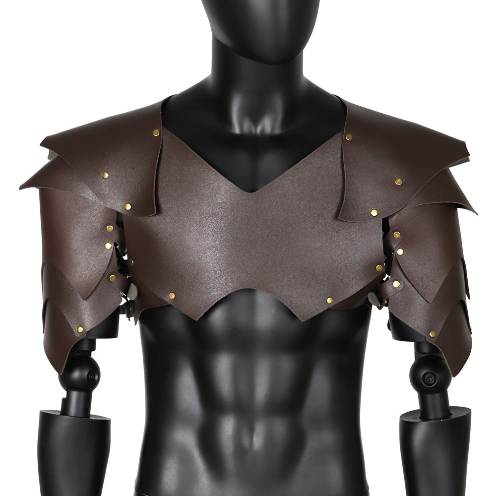 Medieval Crusader Knight Punk Leather Armor Set