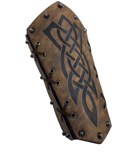 Medieval Embossed PU Leather Knight Arm Bracers