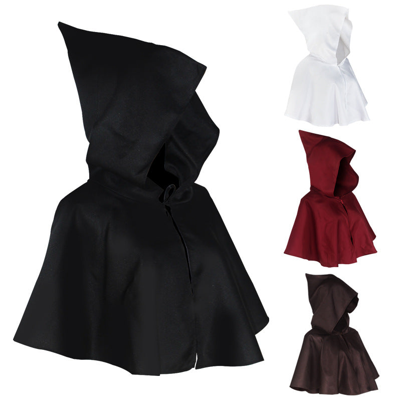 Medieval Wizard Brown Cloak with Dress Up Accessories