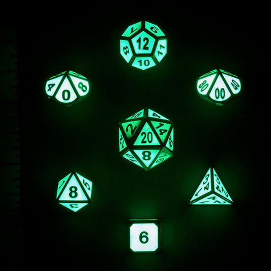 Glow-in-the-Dark Metal Dice Set for KTV and Bars