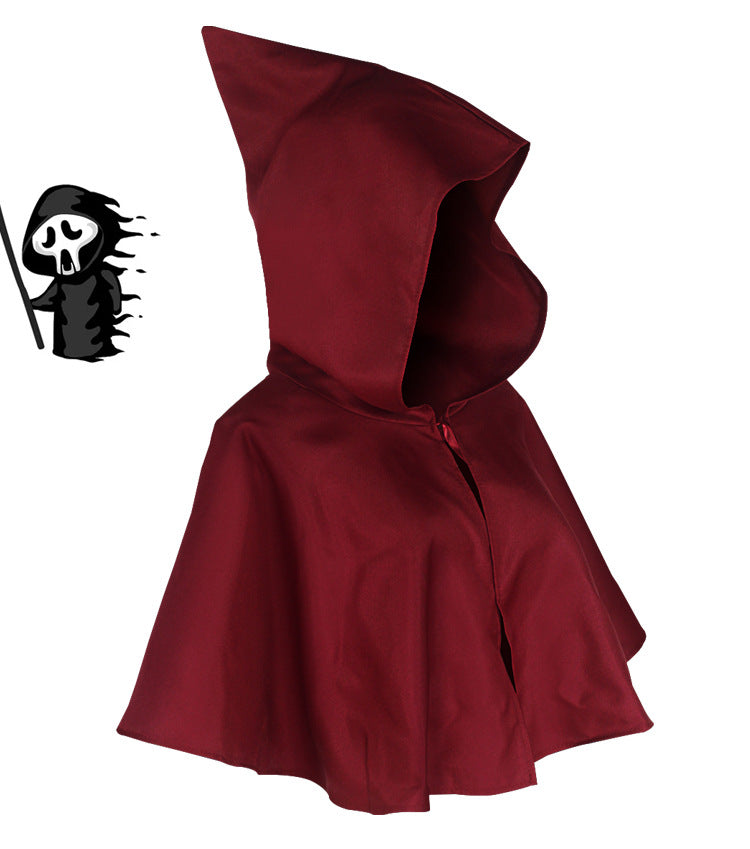 Medieval Wizard Brown Cloak with Dress Up Accessories
