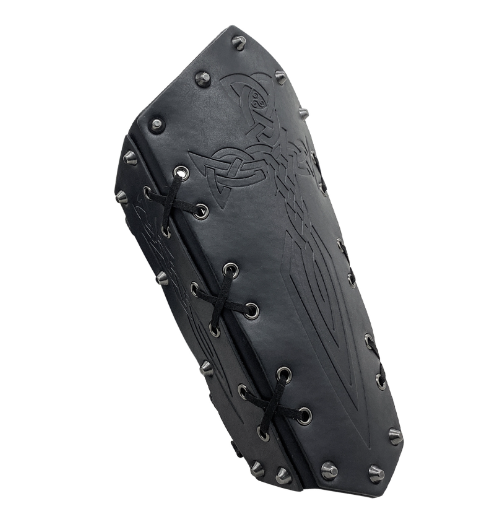 Medieval Embossed PU Leather Knight Arm Bracers